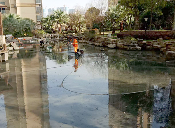 乐都景观池淤泥清理